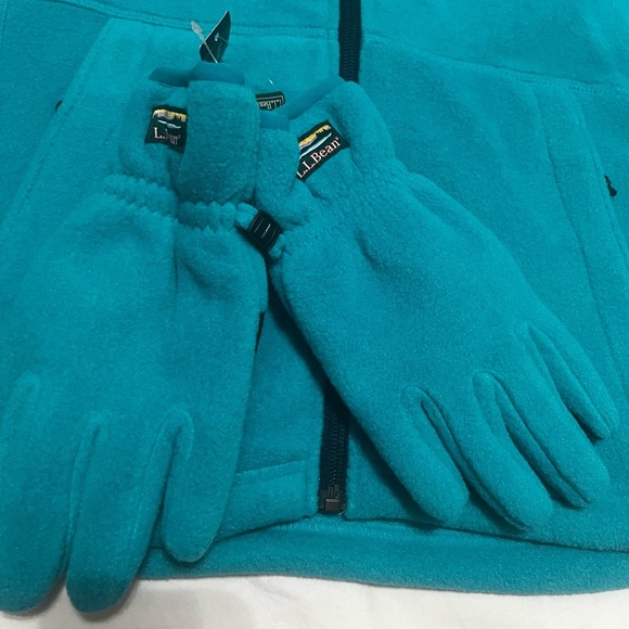 L.L. Bean Jacket Girls M -10-12 Blue Mountain Classic Fleece Hooded Full Zip - Picture 14 of 14